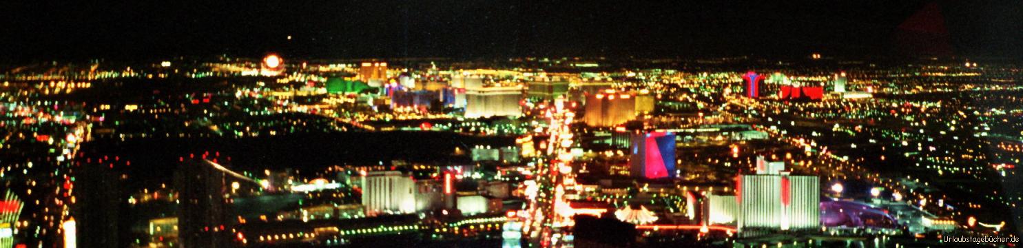 Las Vegas: Las Vegas bei Nacht vom Stratosphere Tower aus aufgenommen