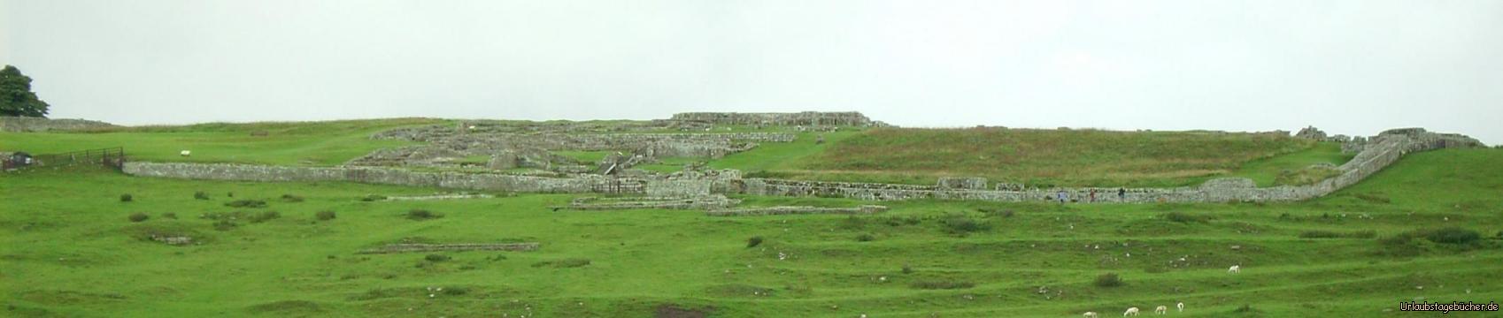 Housesteads: die Überreste des römischen Forts Housesteads, erbaut zusammen mit dem Hadrianswall um 124 n. Chr.