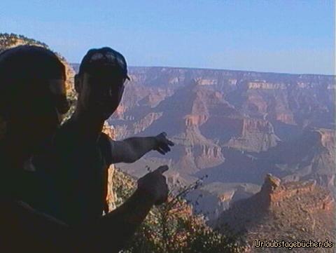 Höf und ich: dort runter wollen Höf und ich – in den Grand Canyon