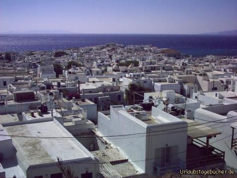 Dächern von Mykonos: über den Dächern von Mykonos
