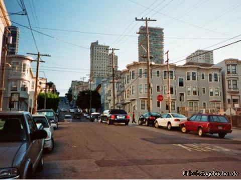 Straße von San Francisco: wieder ein Blick quer durch die Straßen von San Francisco