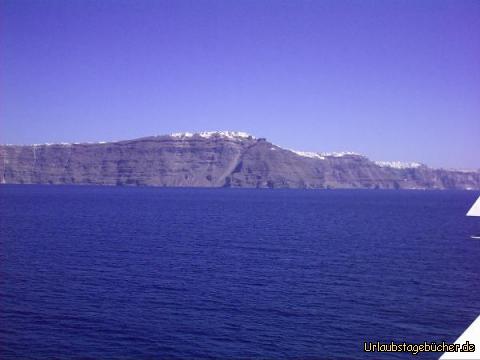 Kraterwand: die Kraterwand von Santorini