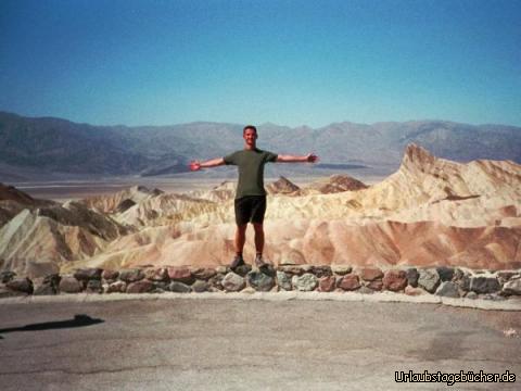 Zabriskie Point: wir erreichen Death Valley