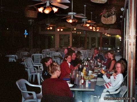 Abendessen: unser letztes gemeinsames Abendessen in einer Gaststätte am Hermosa Beach