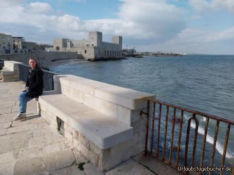Castello Svevo di Trani: von der Basilica Cattedrale Maria Santissima Assunta aus
sehen wir das Castello Svevo di Trani