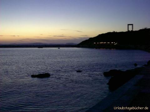 Portara nach Sonnenuntergang: die Portara von Naxos nach dem Sonnenuntergang