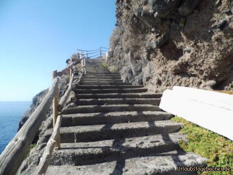 Über 400 Stufen hinunter zum Alten Hafen Puntagorda: Über 400 Stufen hinunter zum Alten Hafen Puntagorda