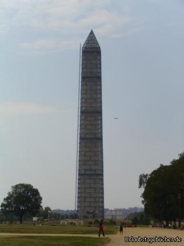 Washington Monument: das 1884 fertiggestellte Washington Monument
war bis 1889 das höchste Bauwerk der Erde
und ist bis heute das höchste Steinbauwerk der Welt