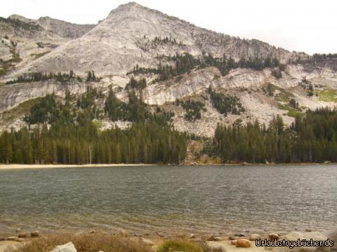 Tenaya Lake: wir machen einen Halt am Tenaya Lake im Yosemite National Park, Kalifornen,
weil sich Papa (Eno) daran erinnert, dass er vor 13 Jahren schon mal in diesem See stand
(kleiner Tipp: er hat auch ein Tagebuch darüber geschrieben und es hier reingestellt)
