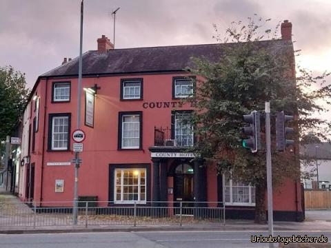 County Hotel: heute übernachten wir im County Hotel Haverfordwest