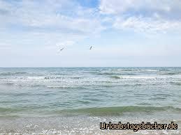Das Meer in Rimini: Heute waren gescheite Wellen...