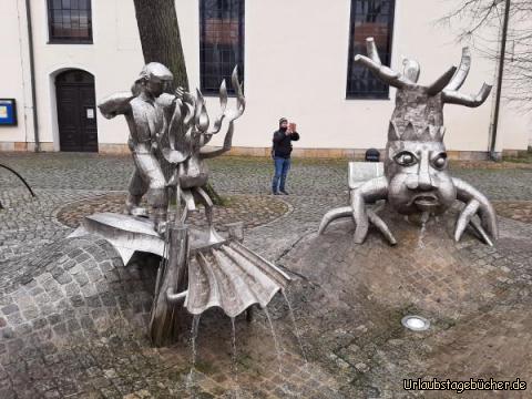 Lübbenau: Skulptur in Lübbenau