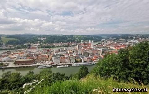 Passau: Passau von Veste Oberhaus aus 