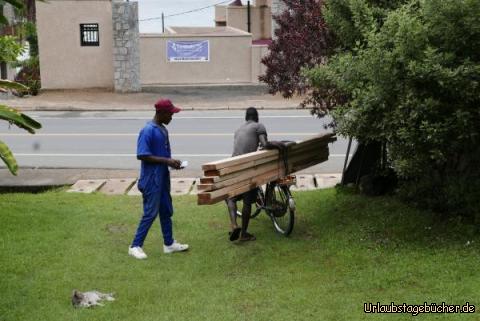 Holztransport 1: Ein normaler Transport-Auftrag: nur ca. 150 kg, nur ein Hügel!