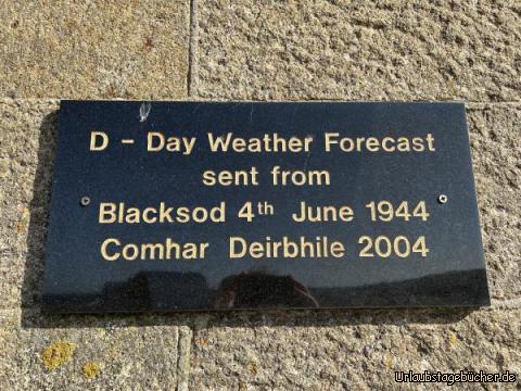 Leuchtturm I: Die erwähnte Wettervorhersage vom 4. Juni 1944, welche General Eisenhower bewog, den Angriff gegen Nazi Deutschland 24 Stunden später durchzuführen…