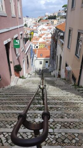 Steile Treppe in Lissabon: Steile Treppe in Lissabon