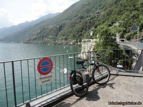 Südlich Locarno : Strecke südlich von Ascona und Locarno 