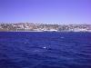Mykonos vom Meer aus: Mykonos Stadt vom Meer aus gesehen