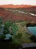 Zeltplatz von oben: unser Zeltplatz am Colorado River von oben bei Sonnenaufgang