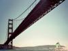 Golden Gate Bridge: die Golden Gate Bridge von unten
