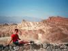 Anja posiert: Anja posiert am Zabriskie Point im Death Valley