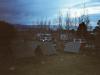 Zeltplatz: unser Zeltplatz am Mono Lake, den man hinter den Bäumen auch sehen kann
