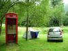 Zeltplatz: unser Zelt und unser Auto im Glenloin Caravan Park
(dieses Foto wirkt deutlich idyllischer, als es dort war)