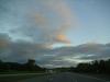 Sonnenuntergang: das letzte Licht des Tages, während wir Richtung Osten
auf der Interstate 90 (hier New York State Thruway genannt) unterwegs sind