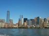 Skyline: die Skyline von Manhattan von der Mündung des Hudson Rivers
in die Upper New York Bay aus betrachtet