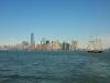Manhattan: die Südspitze von Manhattan von der Upper New York Bay aus gesehen