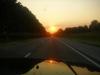 Sonnenuntergang: auf der Interstate 10 im äußersten Westen Floridas
fahren wir der untergehende Sonne entgegen