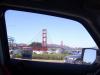 Golden Gate Bridge im Vorbeifahren: im Vorbeifahren können wir einen ersten Blick auf die Golden Gate Bridge werfen,
die bei ihrer Eröffnung 1937 die längste Hängebrücke der Welt war