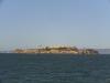 Alcatraz: die ehemalige Gefängnisinsel Alcatraz in der San Francisco Bay,
die wir auf unserer Fahrt durch dir Bucht umrunden