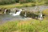 Island 5.Tag 1: Ausflug nach Hveragerði, kleiner Wasserfall mitten im Ort - der Fluß Varma