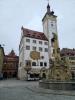 Vierröhrenbrunnen und Rathaus: Grafeneckart & Roter Bau: Vierröhrenbrunnen und Rathaus: Grafeneckart & Roter Bau