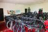 Werkstatt RW-Advent 1: Der große Raum, in dem die Bikes fahrbereit hängen